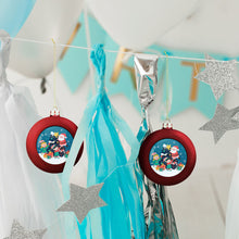 Charger l'image dans la galerie, Boule de Décoration de Noël d'intérieur (Grande) Originale JJ0525030 impression personnalisée avec photo logo motif texte