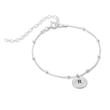 Charger l'image dans la galerie, Bracelet alphabet pour femme S0015 en argent sterling 925 personnalisé avec texte prénom longueur réglable