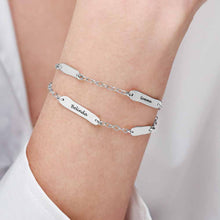 Charger l'image dans la galerie, Bracelet de cheville bracelet S0021 gravure personnalisé avec texte prénom