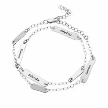 Charger l'image dans la galerie, Bracelet de cheville bracelet S0021 gravure personnalisé avec texte prénom
