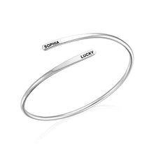 Charger l'image dans la galerie, Bracelet manchette bracelet ouvert S0014 gravure personnalisé avec texte prénom