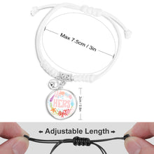 Charger l'image dans la galerie, Bracelets de couple luxe signification (corde noire + corde blanche) SS1407002 impression personnalisés avec photo logo motif texte