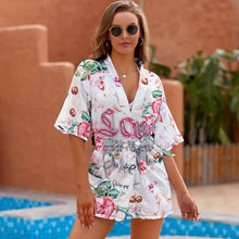 Charger l'image dans la galerie, Chemise robe de nuit chic femme JJ1210 personnalisée avec motif photo logo texte (impression d'image unique)