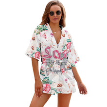 Charger l'image dans la galerie, Chemise robe de nuit chic femme JJ1210 personnalisée avec motif photo logo texte (impression d'image unique)