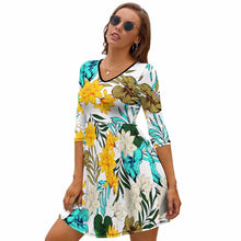 Charger l'image dans la galerie, Robe/Jupe décontractée col en V pour Femme Impression NZ029 personnalisée avec photo logo motif texte