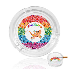 Charger l'image dans la galerie, Cendrier en verre avec tapis antidérapant personnalisé avec photo texte logo