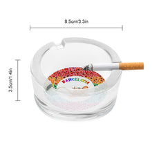 Charger l'image dans la galerie, Cendrier en verre avec tapis antidérapant personnalisé avec photo texte logo