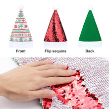 Charger l'image dans la galerie, Chapeau de Noël/ Bonnet de Père Noël à Paillettes impression personnalisé avec motif photo logo texte