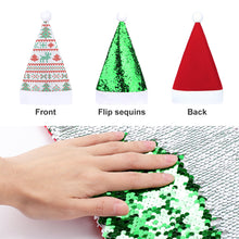 Charger l'image dans la galerie, Chapeau de Noël/ Bonnet de Père Noël à Paillettes impression personnalisé avec motif photo logo texte