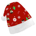 Bonnet De Noël Adulte En Peluche – Pompon Blanc, Motifs Flocons, Confortable Et Chaleureux Pour Les Fêtes - 6