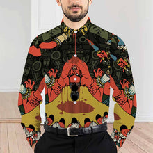 Charger l'image dans la galerie, Chemise à manches longues grande taille homme 3M38 personnalisée avec photo logo motif texte (impression des multi-images)