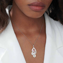 Charger l'image dans la galerie, Collier pendentif familial avec pierres de naissance X0030 gravure personnalisé avec texte / prénom