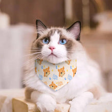 Charger l'image dans la galerie, Collier pour animaux de compagnie écharpe animal foulard triangle bandanas pour chiens chats personnalisé avec photos motif texte logo