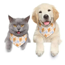 Charger l'image dans la galerie, Collier pour animaux de compagnie écharpe animal foulard triangle bandanas pour chiens chats personnalisé avec photos motif texte logo