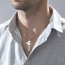 Charger l'image dans la galerie, Colliers clés et puzzle porteclés partenaire avec pierres de naissance X0040 gravure personnalisé avec lettre prénom