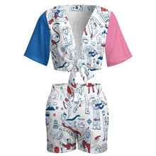 Charger l'image dans la galerie, Femme Ensemble de sport fitness jogging de plage GTZ Personnalisé avec photo motif texte logo (Impression des multi-images)