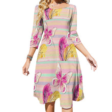 Charger l'image dans la galerie, Robe élégante volante grande taille femme B272 personnalisée avec photo logo texte motif (impression des multi-images)