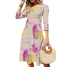 Charger l'image dans la galerie, Robe élégante volante grande taille femme B272 personnalisée avec photo logo texte motif (impression des multi-images)
