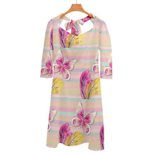 Charger l'image dans la galerie, Robe élégante volante grande taille femme B272 personnalisée avec photo logo texte motif (impression des multi-images)