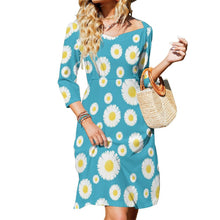 Charger l'image dans la galerie, Robe élégante B272 Volantée grande taille femme personnalisée avec photo image logo motif texte (impression d'image unique)