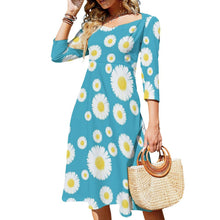 Charger l'image dans la galerie, Robe élégante B272 Volantée grande taille femme personnalisée avec photo image logo motif texte (impression d'image unique)