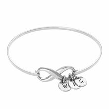 Charger l'image dans la galerie, Bracelet Infini S0043 gravé personnalisé avec lettre