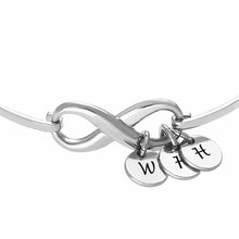 Charger l'image dans la galerie, Bracelet Infini S0043 gravé personnalisé avec lettre