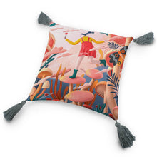 Charger l'image dans la galerie, Oreiller en lin coton avec pompon personnalisé et design avec vos photos/images ou texte