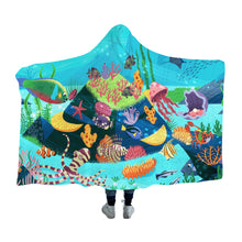 Charger l'image dans la galerie, Couverture polaire / plaid à capuche personnalisée avec photo logo motif texte