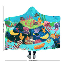 Charger l'image dans la galerie, Couverture polaire / plaid à capuche personnalisée avec photo logo motif texte