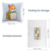 Charger l'image dans la galerie, Couverture et coussins 2 en 1 / Couverture d'oreiller multifonctional personnalisé avec photo texte logo (double face même image)