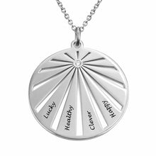 Charger l'image dans la galerie, Collier "rond" chaîne familiale avec pendentif X0010 gravure personnalisé avec prénom texte