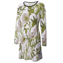 Charger l'image dans la galerie, Robe/Jupe à Encolure ronde à Manches longues mi-longue Femme NZ015 Impression personnalisée avec photo logo motif texte
