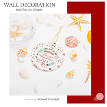 Charger l'image dans la galerie, Décoration / pendentif de Noël céramique rond personnalisé avec photo texte motif logo