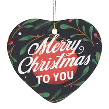 Charger l'image dans la galerie, Décoration de sapin de Noël coeur décoration de Noël pendentif personnalisé avec photos motif texte