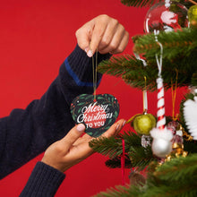 Charger l'image dans la galerie, Décoration de sapin de Noël coeur décoration de Noël pendentif personnalisé avec photos motif texte