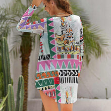 Charger l'image dans la galerie, Robe à manches longues Coupe irrégulière Femme NZ013 impression personnalisée avec image logo motif texte