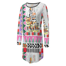 Charger l'image dans la galerie, Robe à manches longues Coupe irrégulière Femme NZ013 impression personnalisée avec image logo motif texte