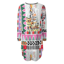 Charger l'image dans la galerie, Robe à manches longues Coupe irrégulière Femme NZ013 impression personnalisée avec image logo motif texte