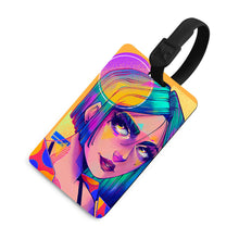 Charger l'image dans la galerie, Étiquette bagage en cuir personnalisée avec photo logo motif texte