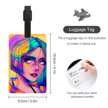 Charger l'image dans la galerie, Étiquette bagage en cuir personnalisée avec photo logo motif texte