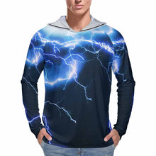 Charger l'image dans la galerie, Sweat à capuche à manches longues protection solaire homme personnalisé avec photo prénom texte