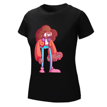 Charger l'image dans la galerie, T-shirt tee shirt coton à manches courtes en col rond femme imprimé sur le devant personnalisé avec photo logo motif texte