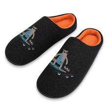 Charger l'image dans la galerie, Pantoufles coton / chaussons coton personnalisées avec photo texte pour homme automne et hiver style maison FS0807011