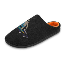 Charger l'image dans la galerie, Pantoufles coton / chaussons coton personnalisées avec photo texte pour homme automne et hiver style maison FS0807011