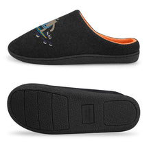 Charger l'image dans la galerie, Pantoufles coton / chaussons coton personnalisées avec photo texte pour homme automne et hiver style maison FS0807011