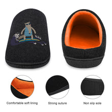 Charger l'image dans la galerie, Pantoufles coton / chaussons coton personnalisées avec photo texte pour homme automne et hiver style maison FS0807011