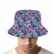 Charger l'image dans la galerie, Impression des trois images chapeau de pêcheur / chapeau bob tendance réversible personnalisé avec motif logo photo texte