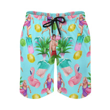 Charger l'image dans la galerie, Short de plage maillot de bain long pour homme personnalisé avec photo texte
