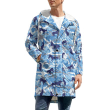 Charger l'image dans la galerie, Impression d'image unique trench-coat long zippé grande taille homme A677 personnalisé avec photo logo motif texte